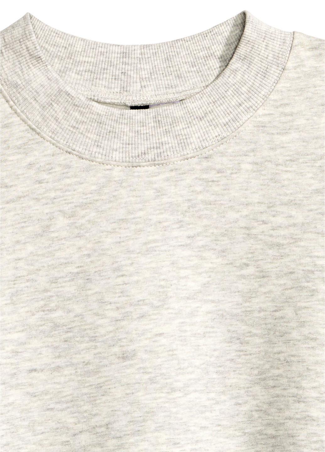 Світшот H&M - Вільний крій меланж світло-сірий кежуал бавовна - (162223154)