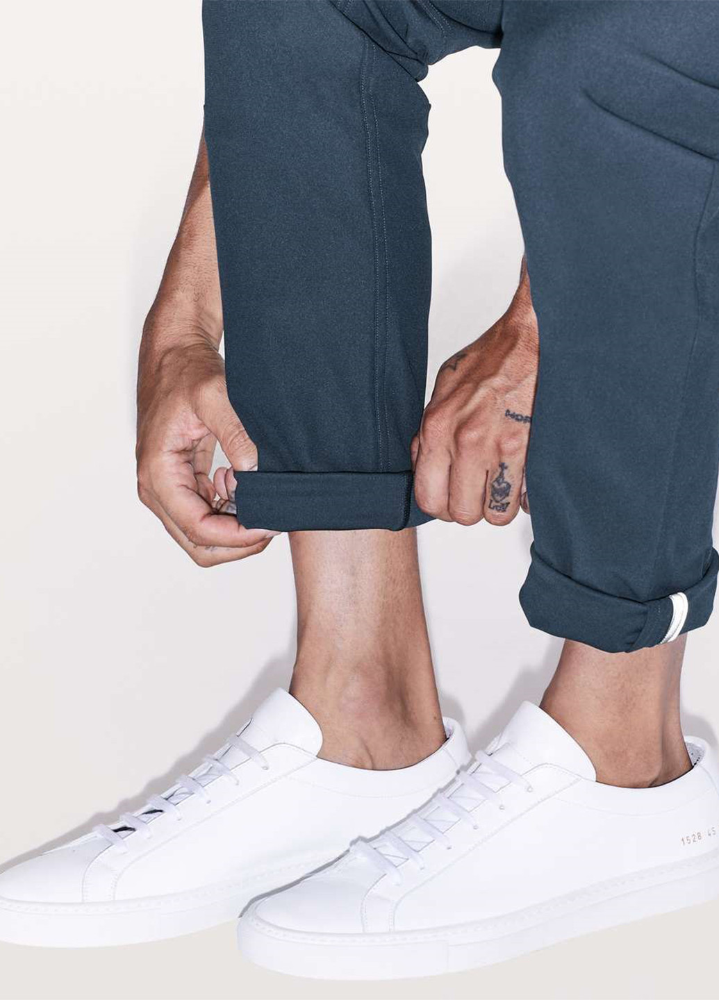 Темно-синие кэжуал демисезонные чиносы брюки Lululemon Athletica