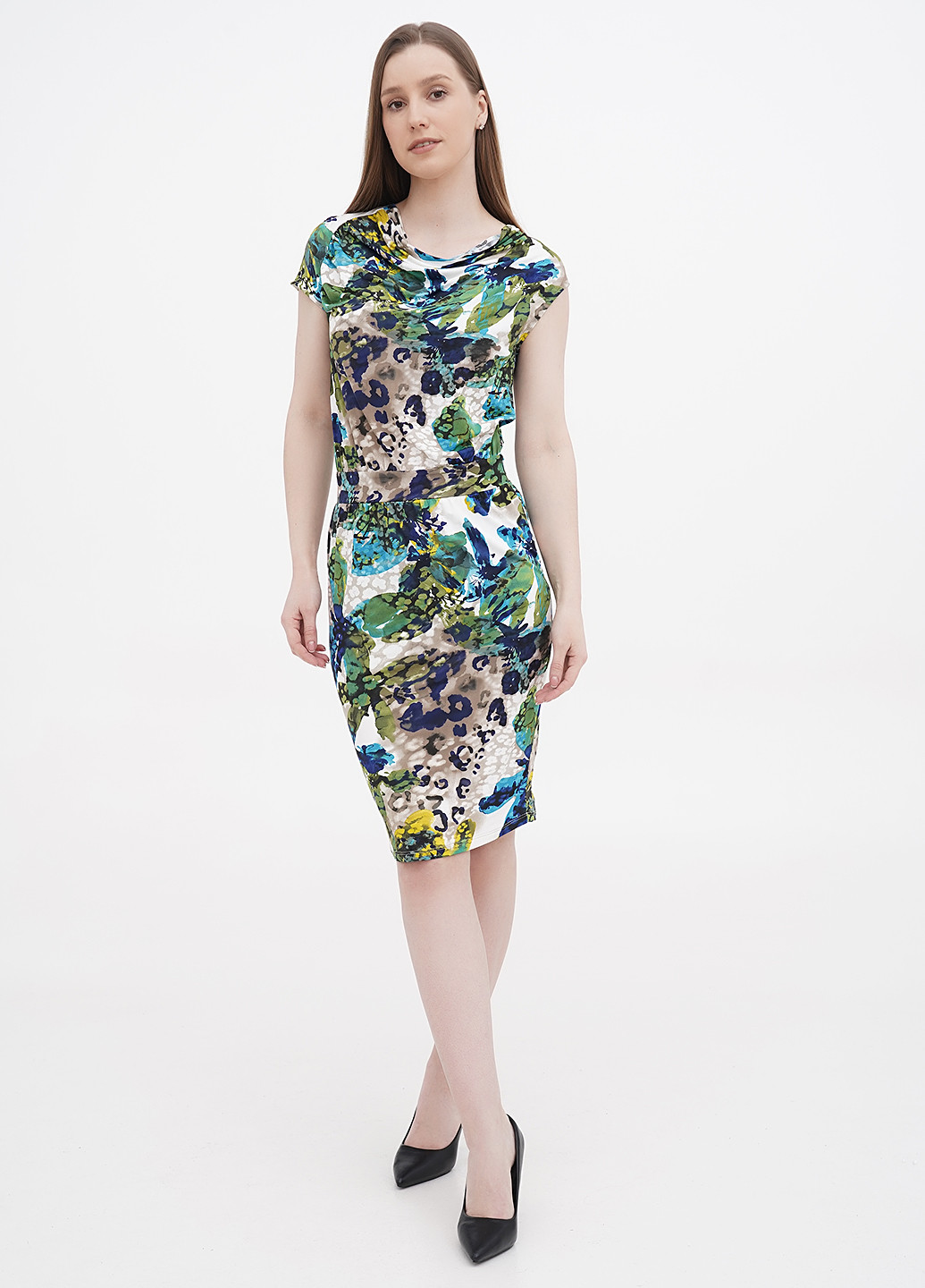 Комбинированное кэжуал платье футляр Liu Jo с абстрактным узором