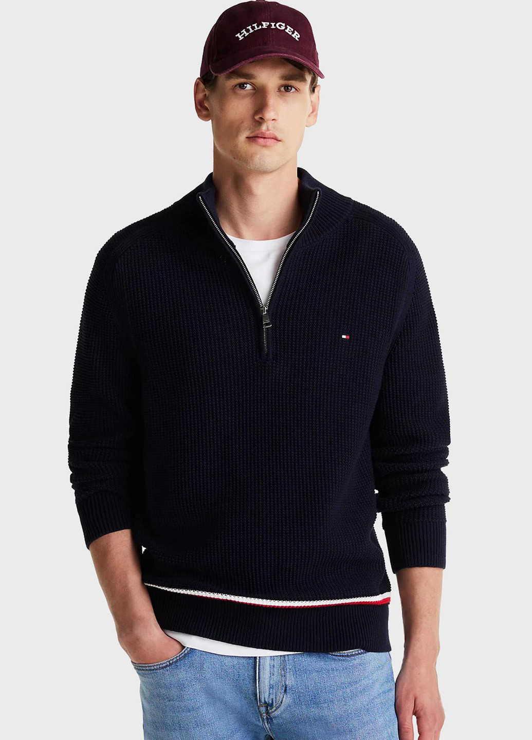 Темно-синій демісезонний светр Tommy Hilfiger