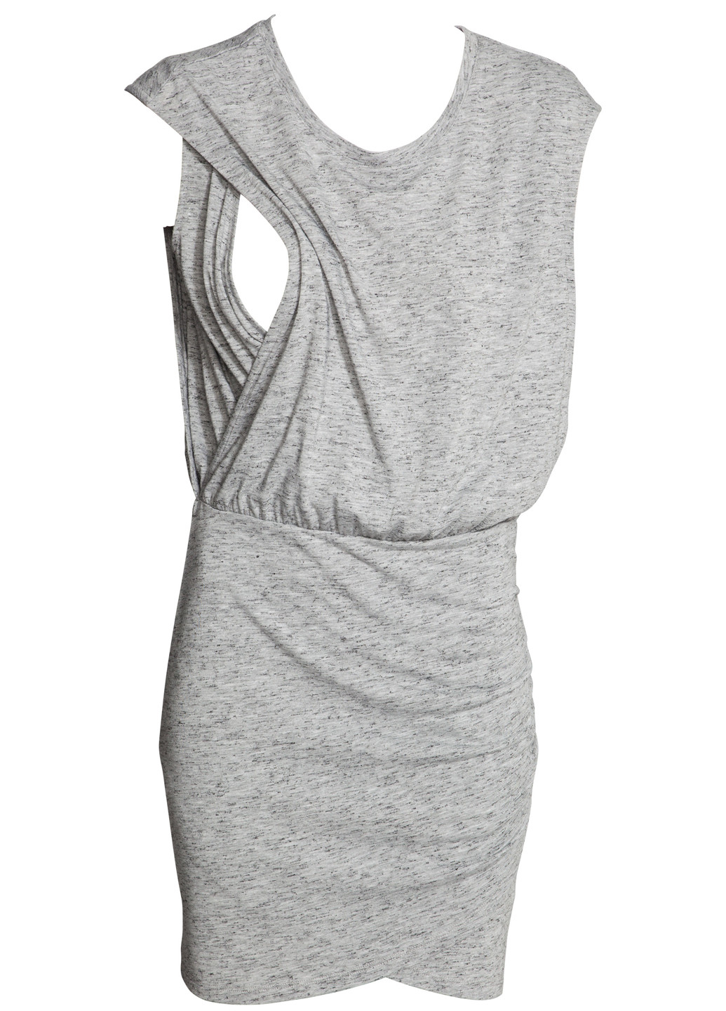 Серое кэжуал платье для беременных платье-футболка H&M меланжевое