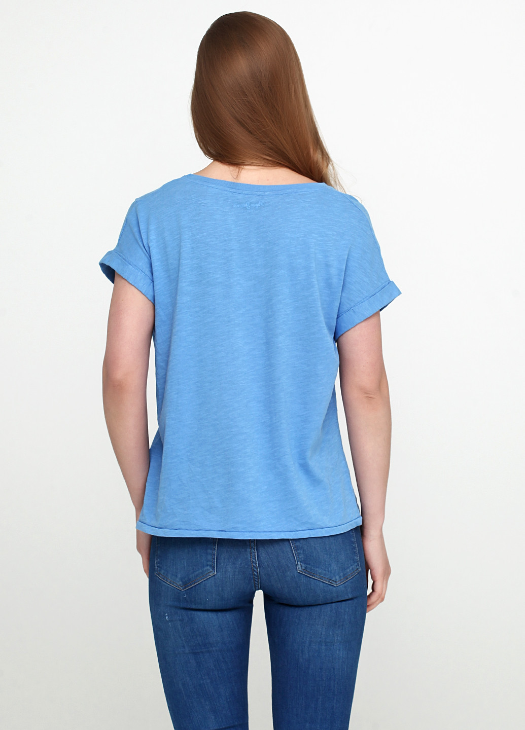 Голубая летняя футболка Pepe Jeans