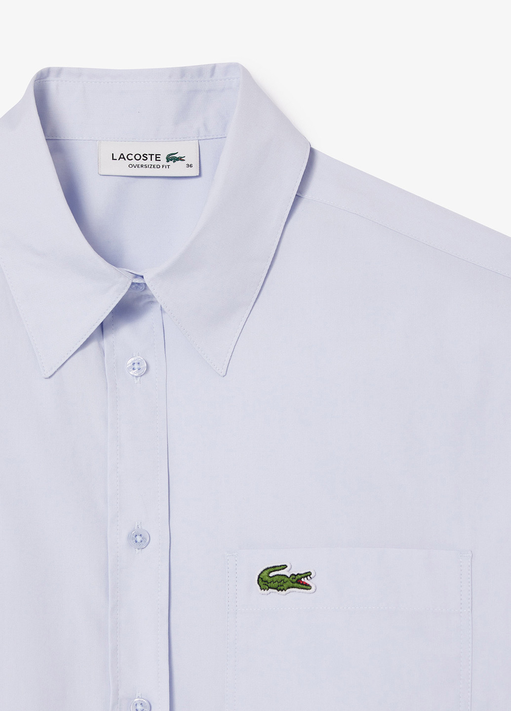Голубой кэжуал рубашка однотонная Lacoste