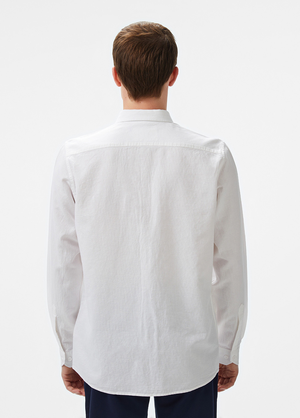 Белая кэжуал рубашка однотонная Lacoste