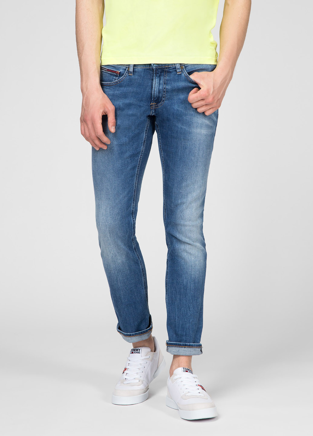 Синие демисезонные прямые джинсы Tommy Hilfiger