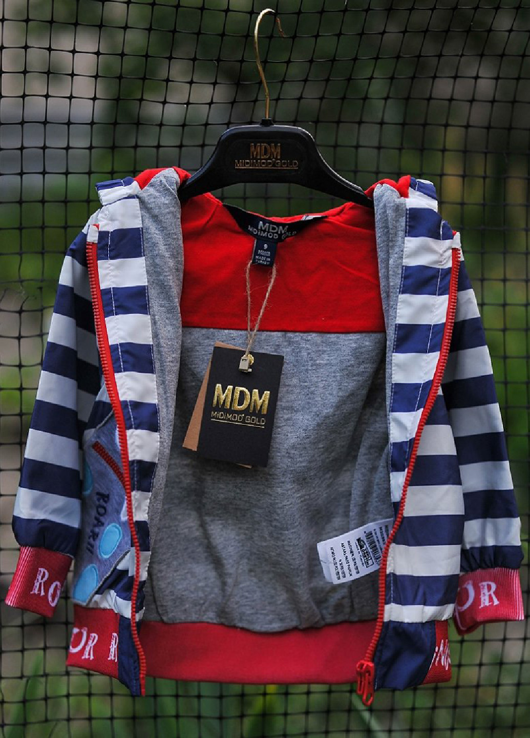 Комбинированная демисезонная куртка Midi Mod
