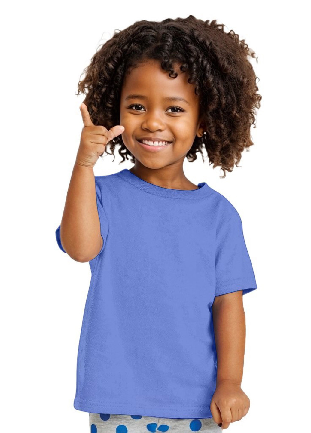 Темно-голубая летняя футболка Blue