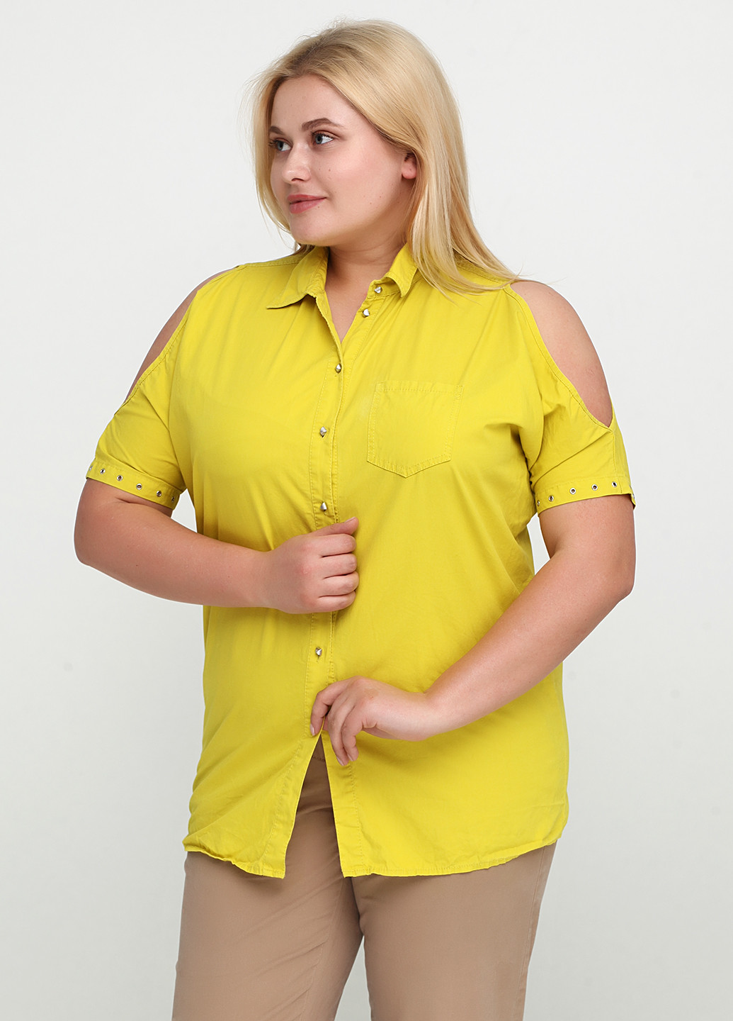 Желтая летняя блуза Only