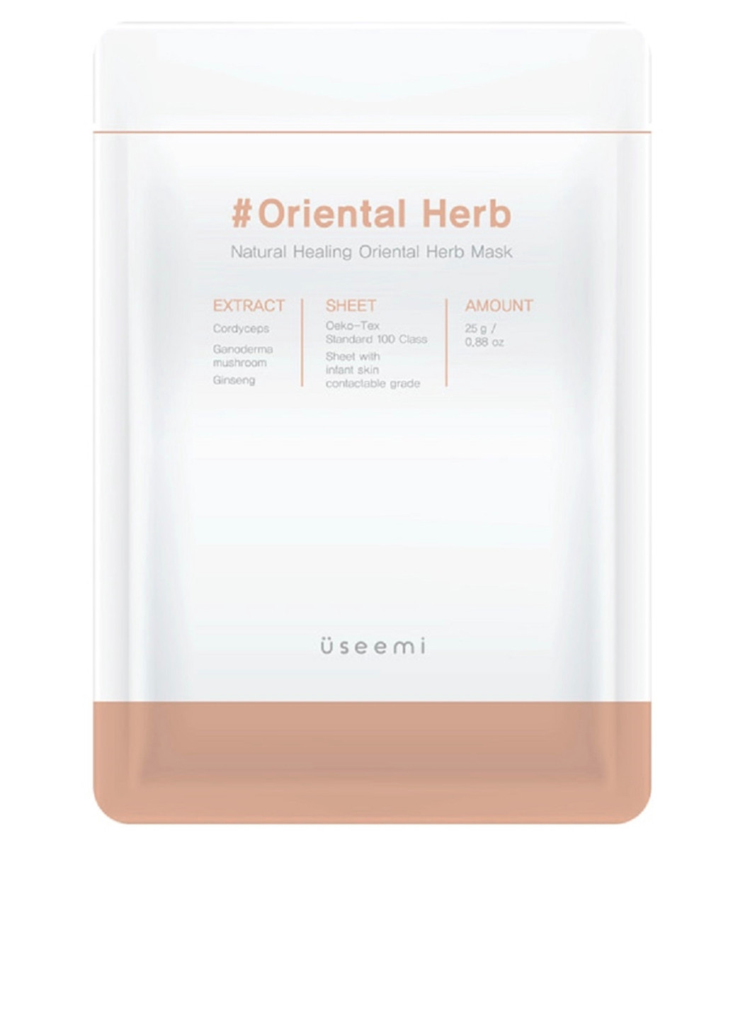 Маска з травами natural healing mask oriental herb, 25 г USEEMI (184857567)