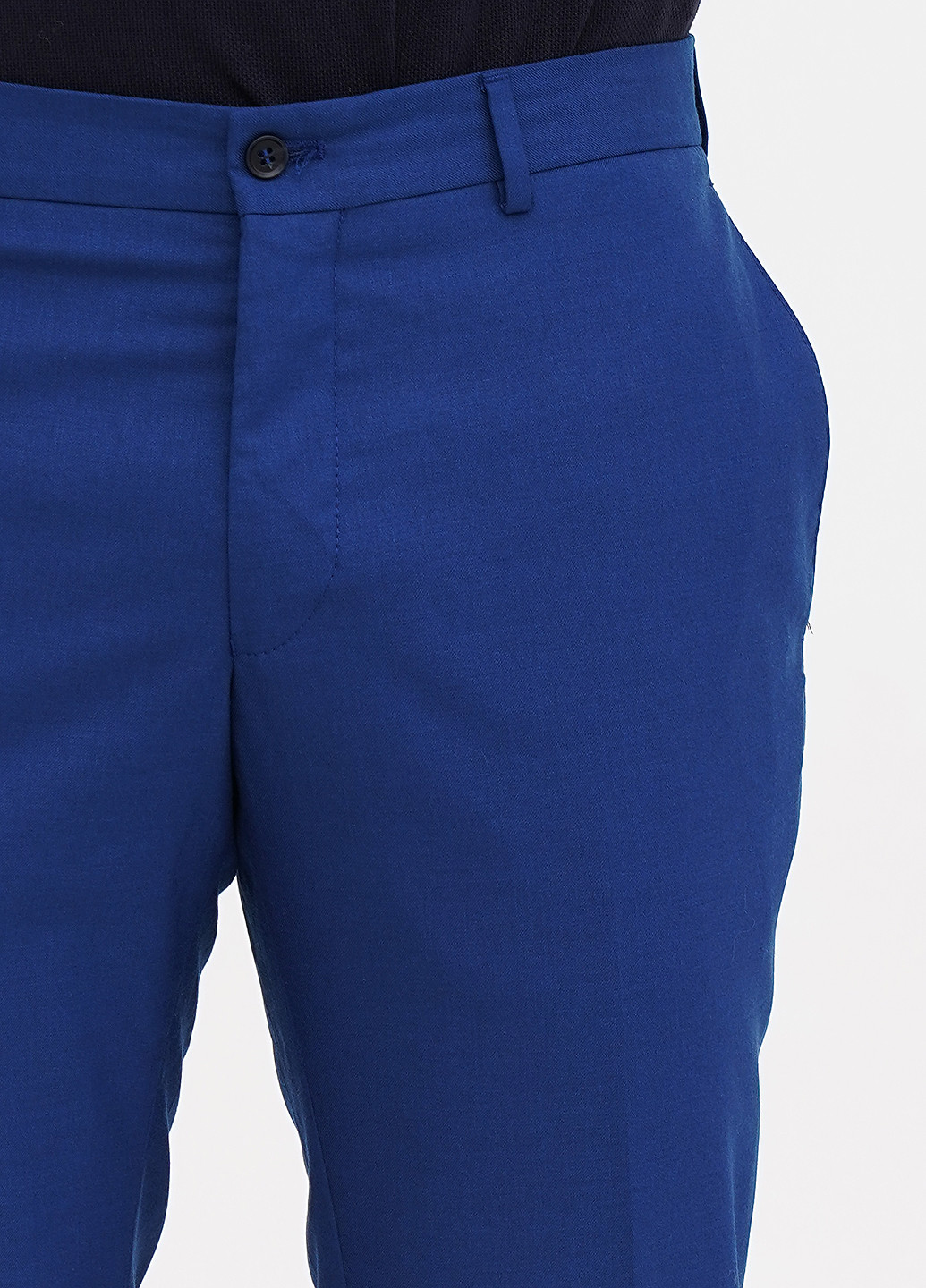 Синие кэжуал демисезонные укороченные, зауженные брюки Jack & Jones Premium