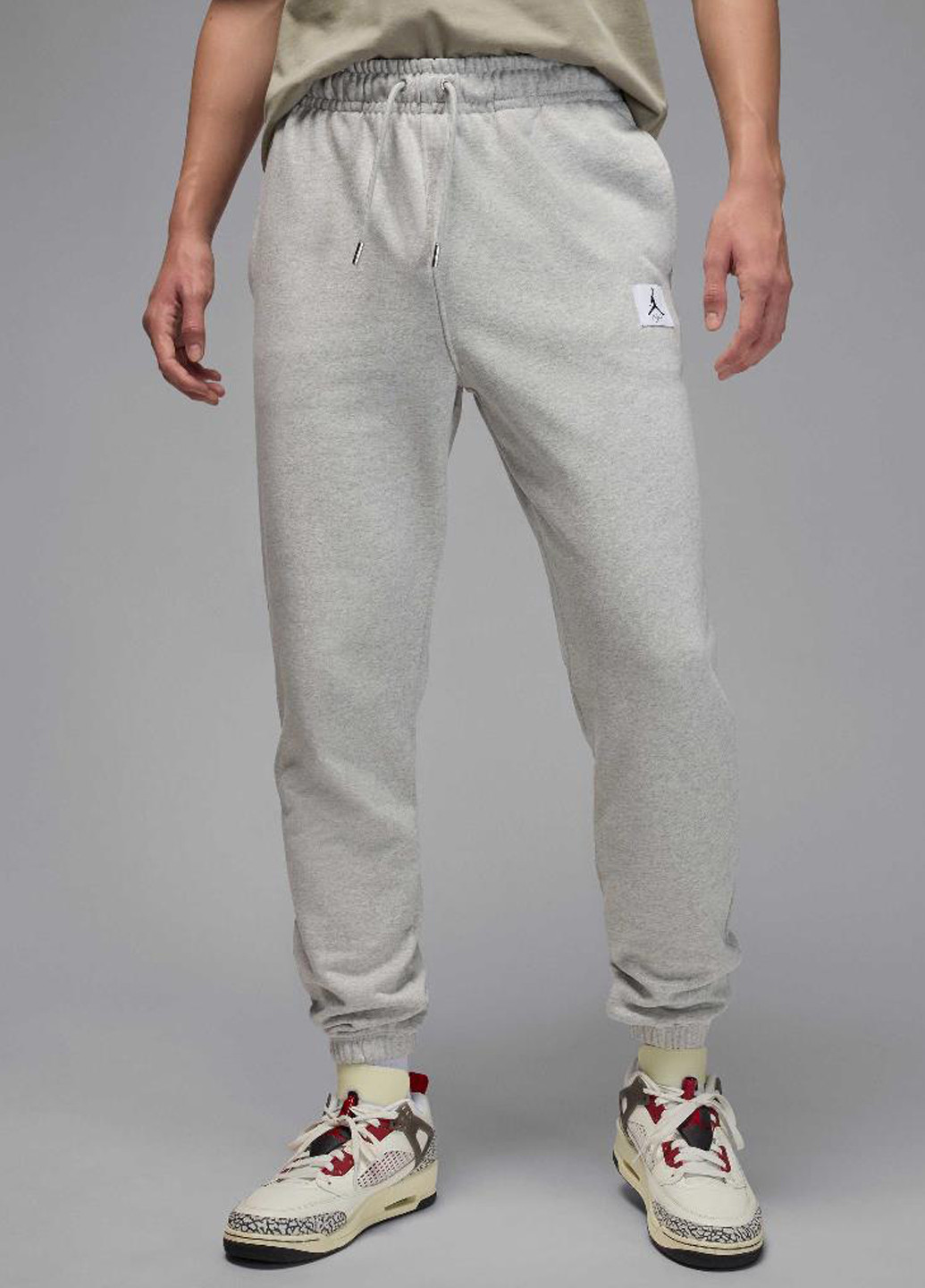 Серо-бежевые спортивные, кэжуал демисезонные джоггеры брюки Jordan