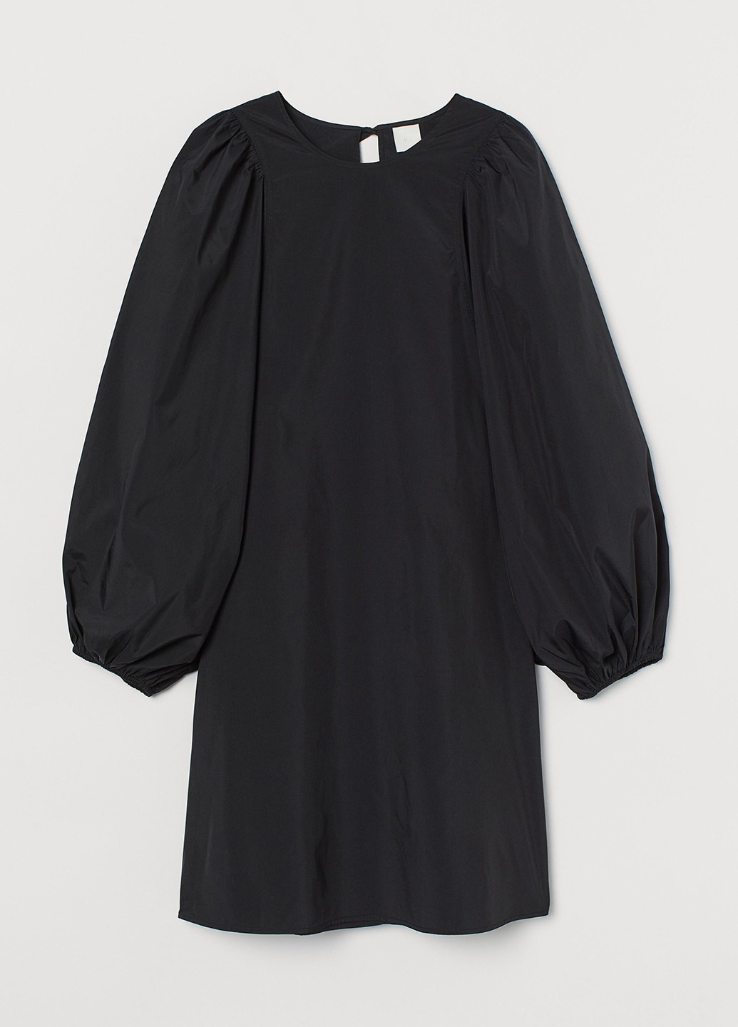 Черное кэжуал платье а-силуэт H&M однотонное