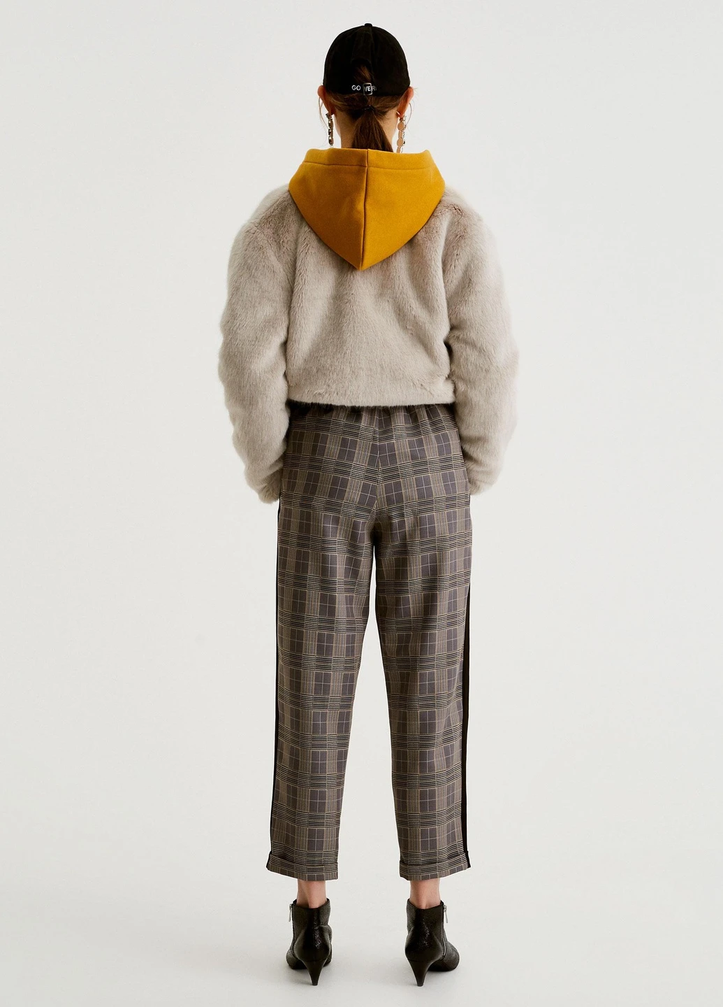 Штани,сірий в клітку, Pull & Bear (255192651)