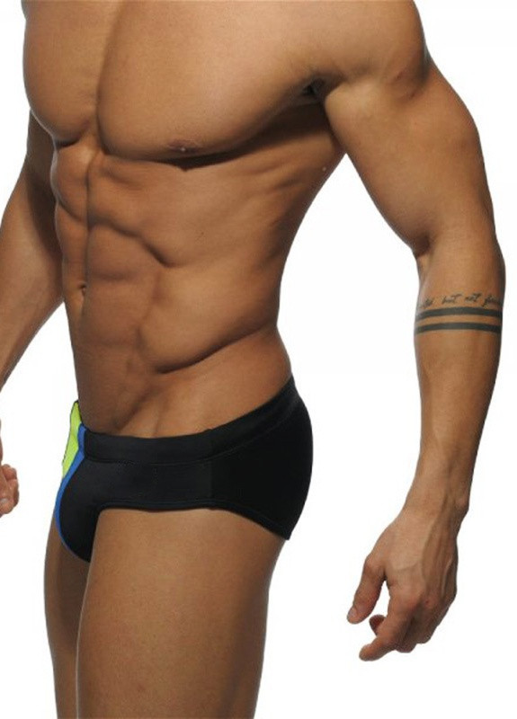 Мужские черные пляжные мужские плавки пуш-ап UXH