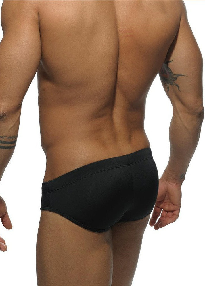 Мужские черные пляжные мужские плавки пуш-ап UXH