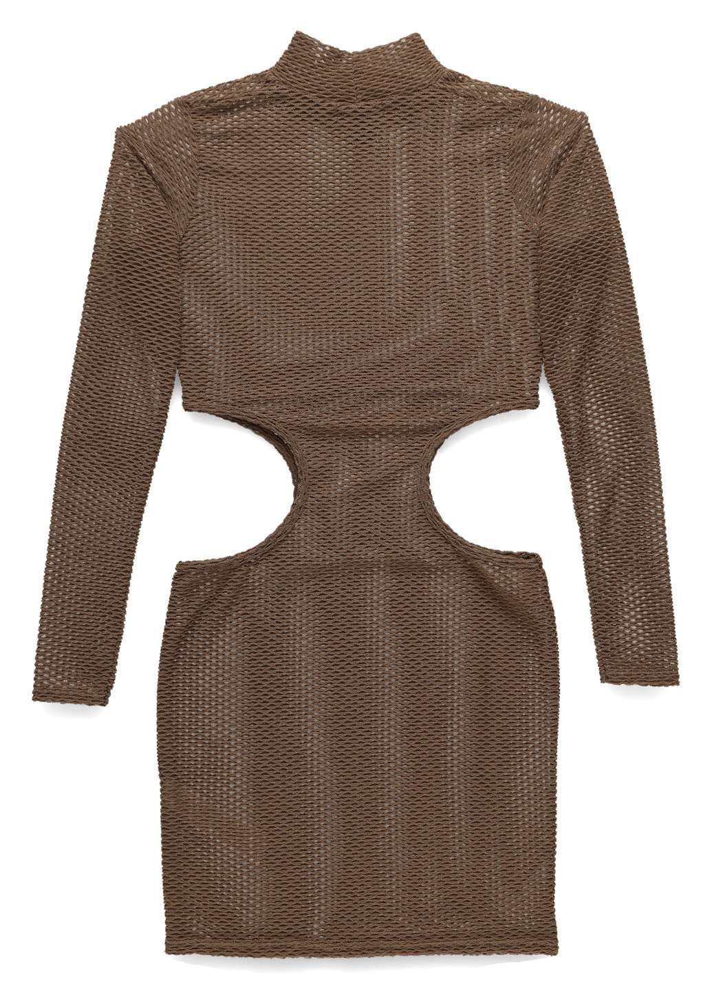 Светло-коричневое коктейльное платье платье-водолазка PrettyLittleThing однотонное