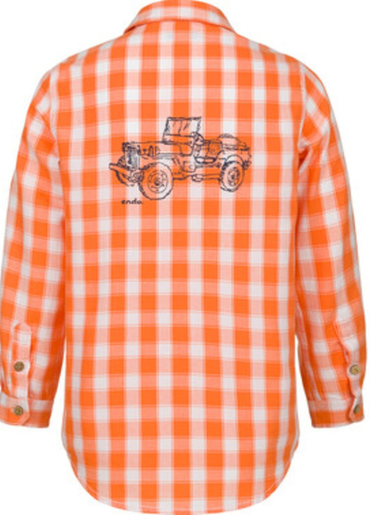 Оранжевая кэжуал рубашка в клетку Endo