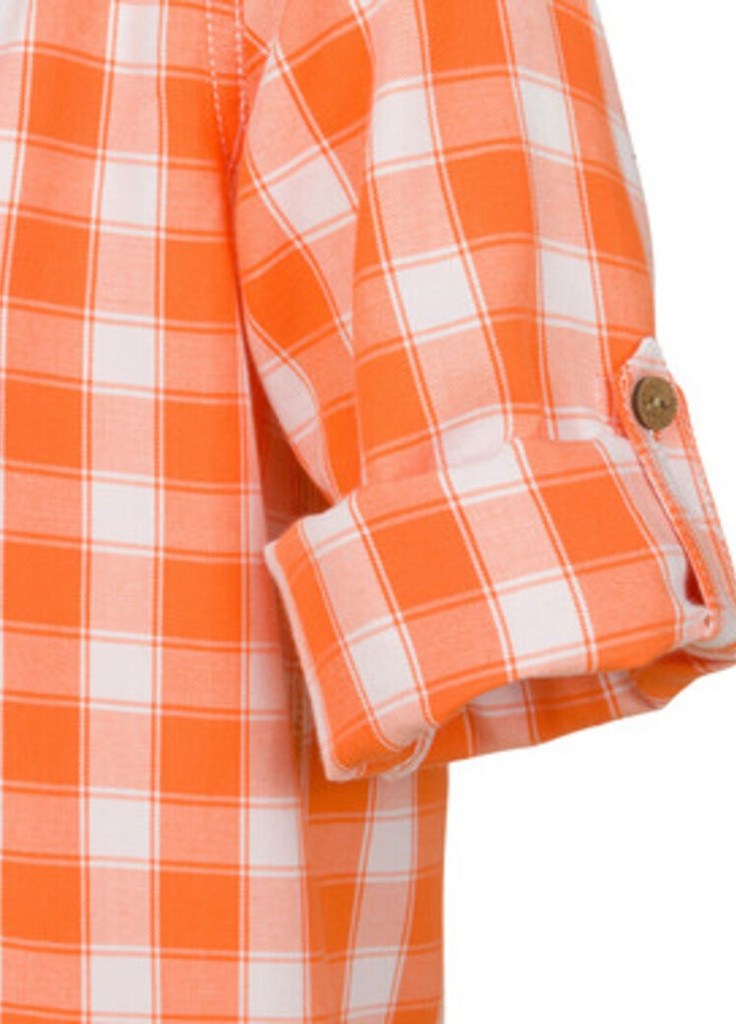 Оранжевая кэжуал рубашка в клетку Endo