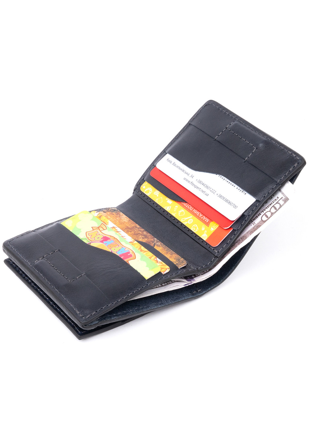 Мужской кожаный кошелек 9,5х10х2 см Grande Pelle (252126994)