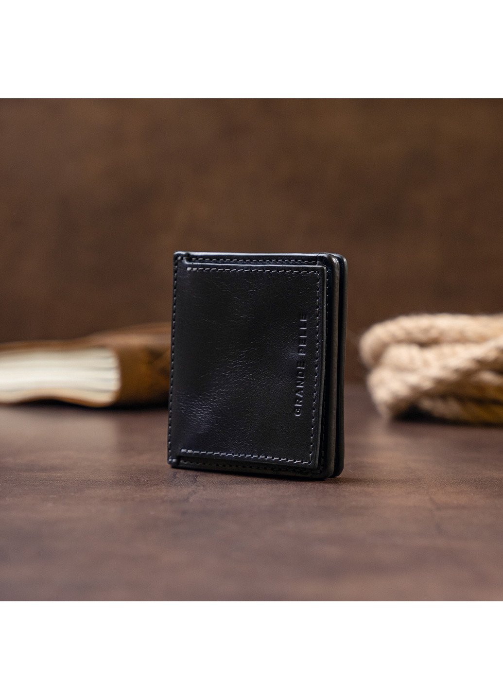 Мужской кожаный кошелек 9,5х10х2 см Grande Pelle (252126994)