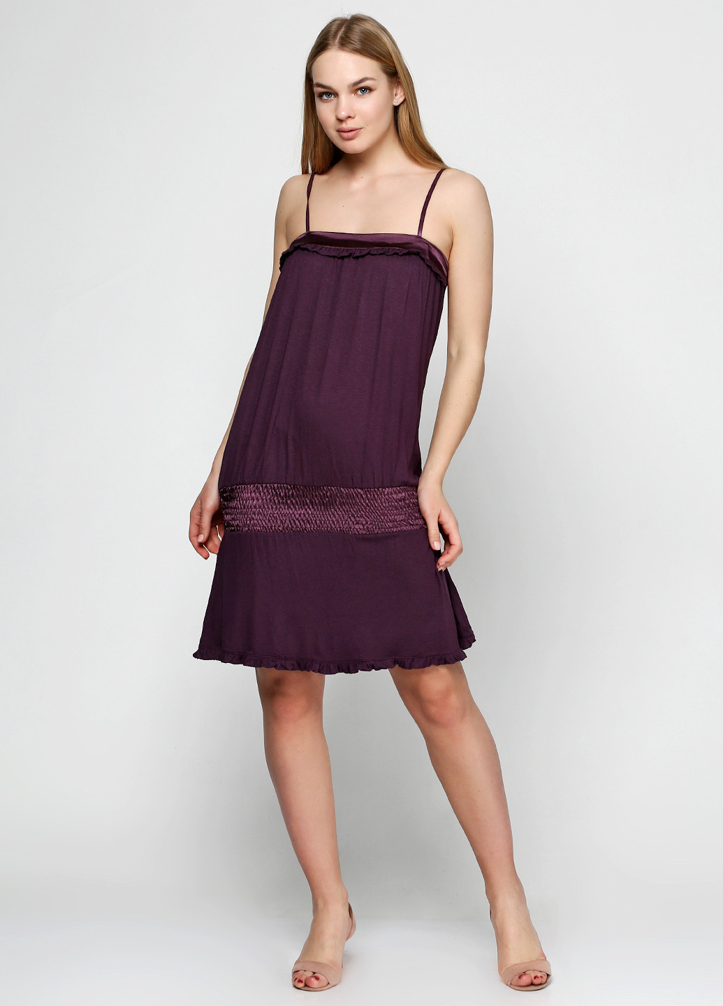 Фіолетова кежуал сукня Everis однотонна