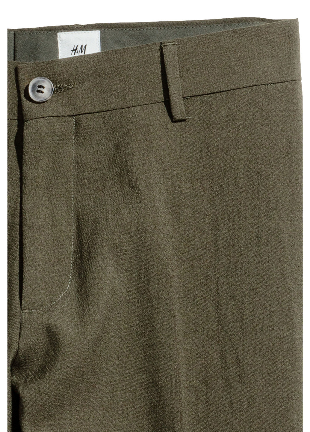 Зеленые классические демисезонные прямые брюки H&M