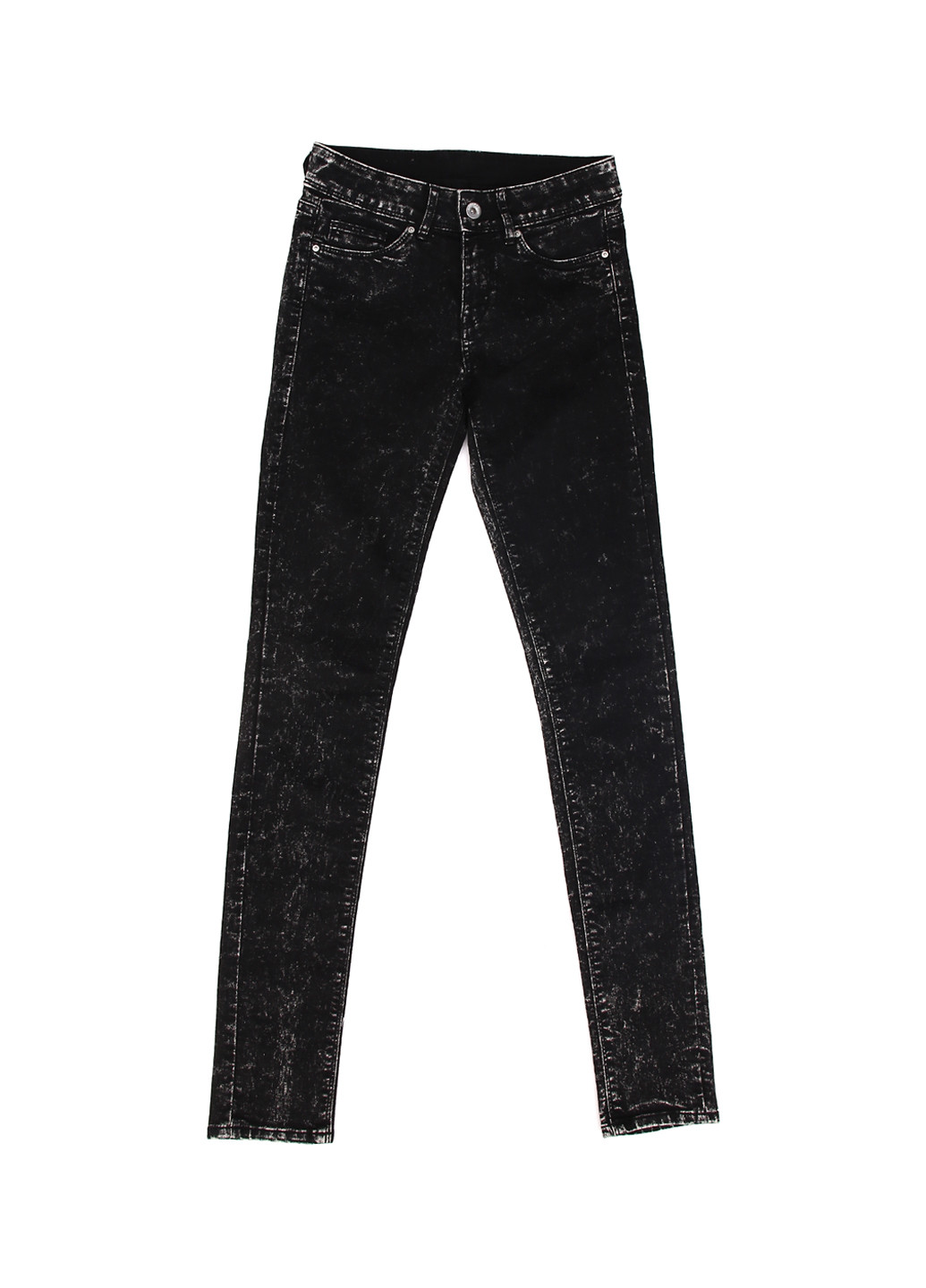 Черно-белые демисезонные зауженные джинсы H&M