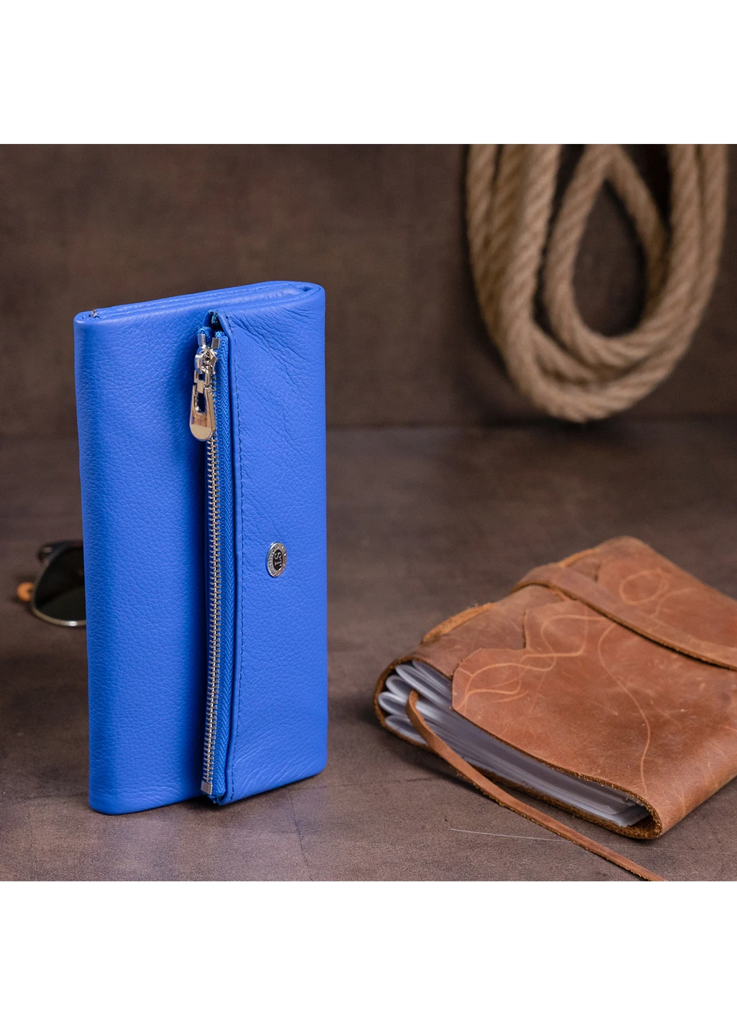 Жіночий шкіряний гаманець-клатч 18,5х9,8х2 см st leather (252131329)