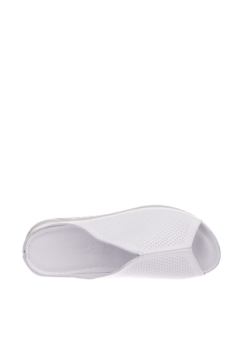 Белые шлепанцы Springer с перфорацией