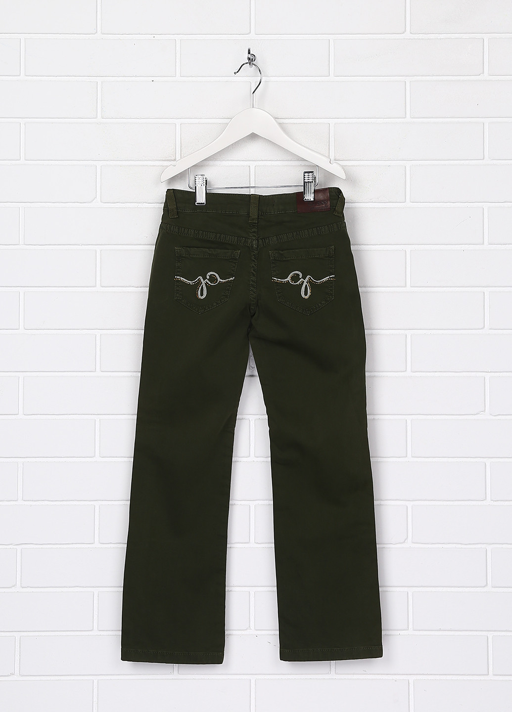 Оливково-зеленые демисезонные зауженные джинсы Guess