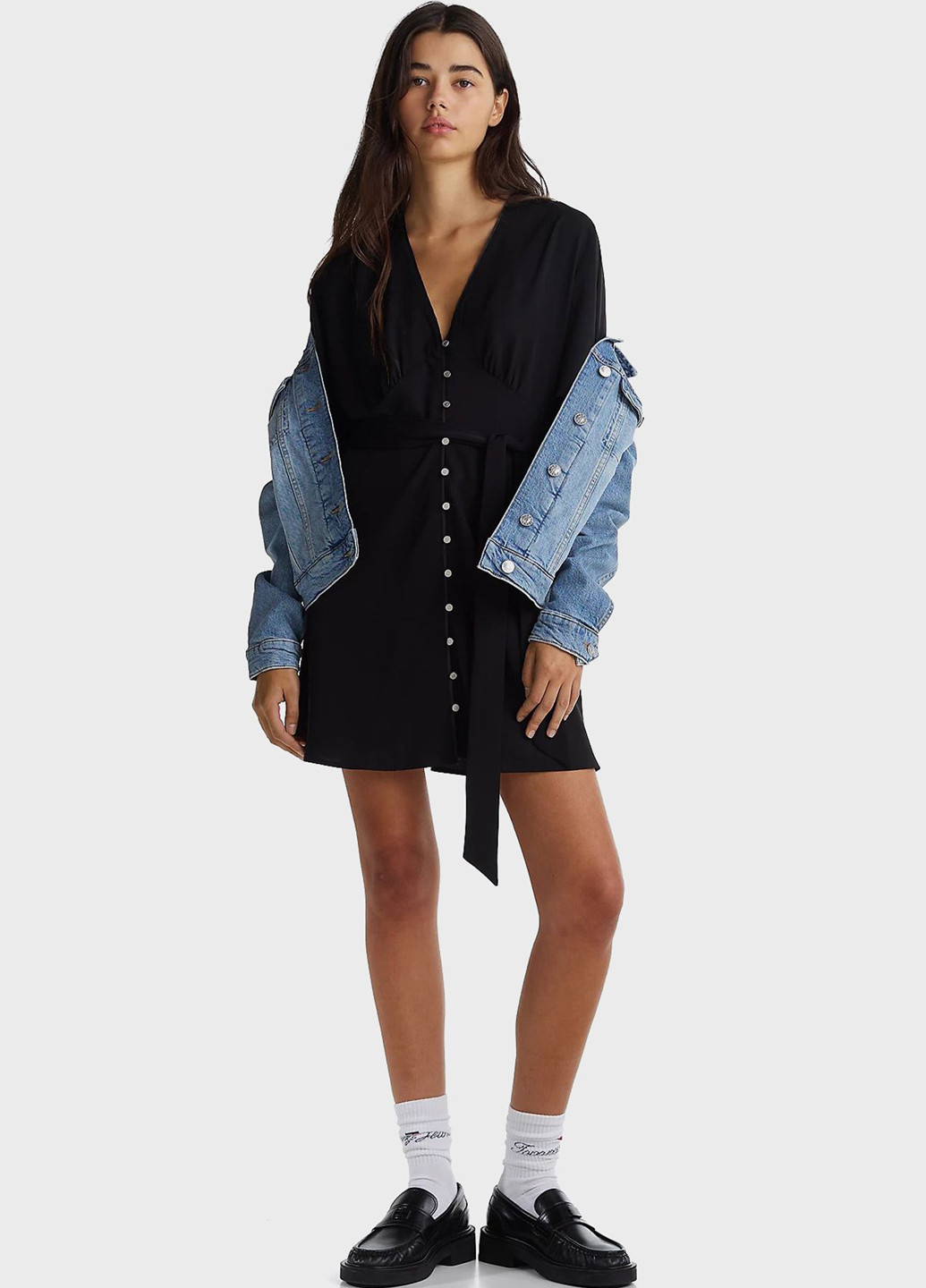 Чорна кежуал сукня а-силует Tommy Jeans однотонна