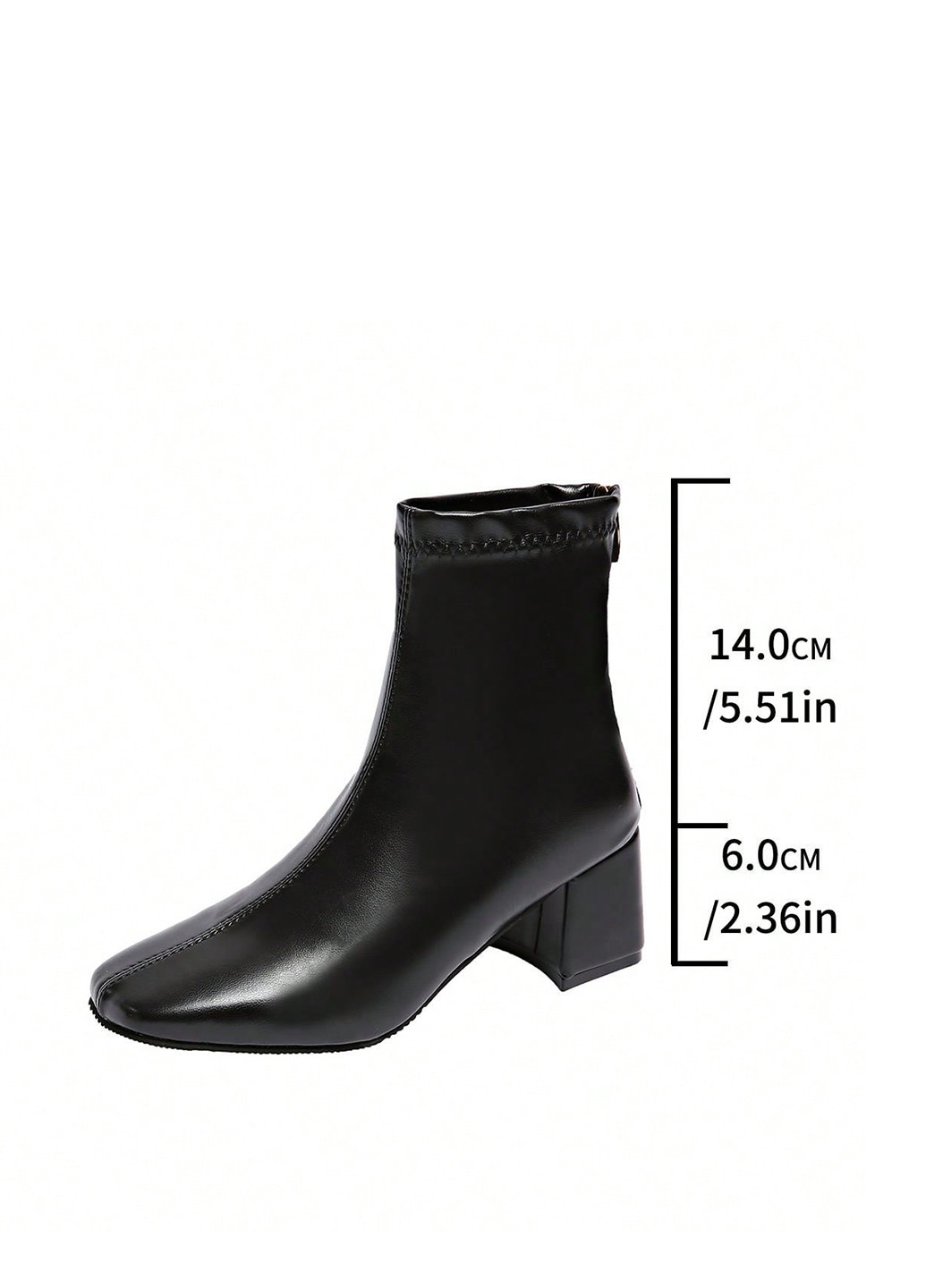 Осенние ботильоны SHEIN без декора из искусственной кожи, из полиуретана