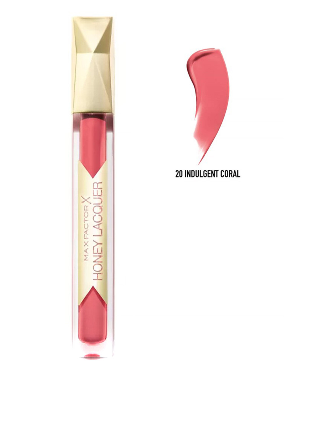 Помада жидкая Honey Lacquer Lipstick №20 (Indulgent Coral), 3,8 мл Max Factor (74510284)