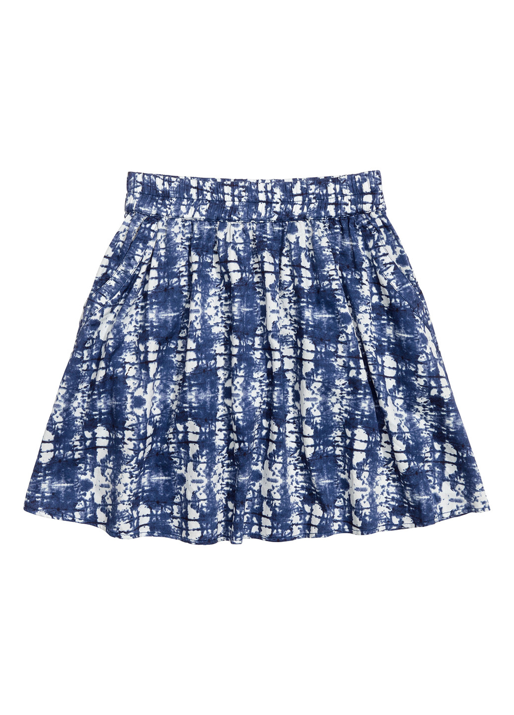 Синяя кэжуал с абстрактным узором юбка H&M мини
