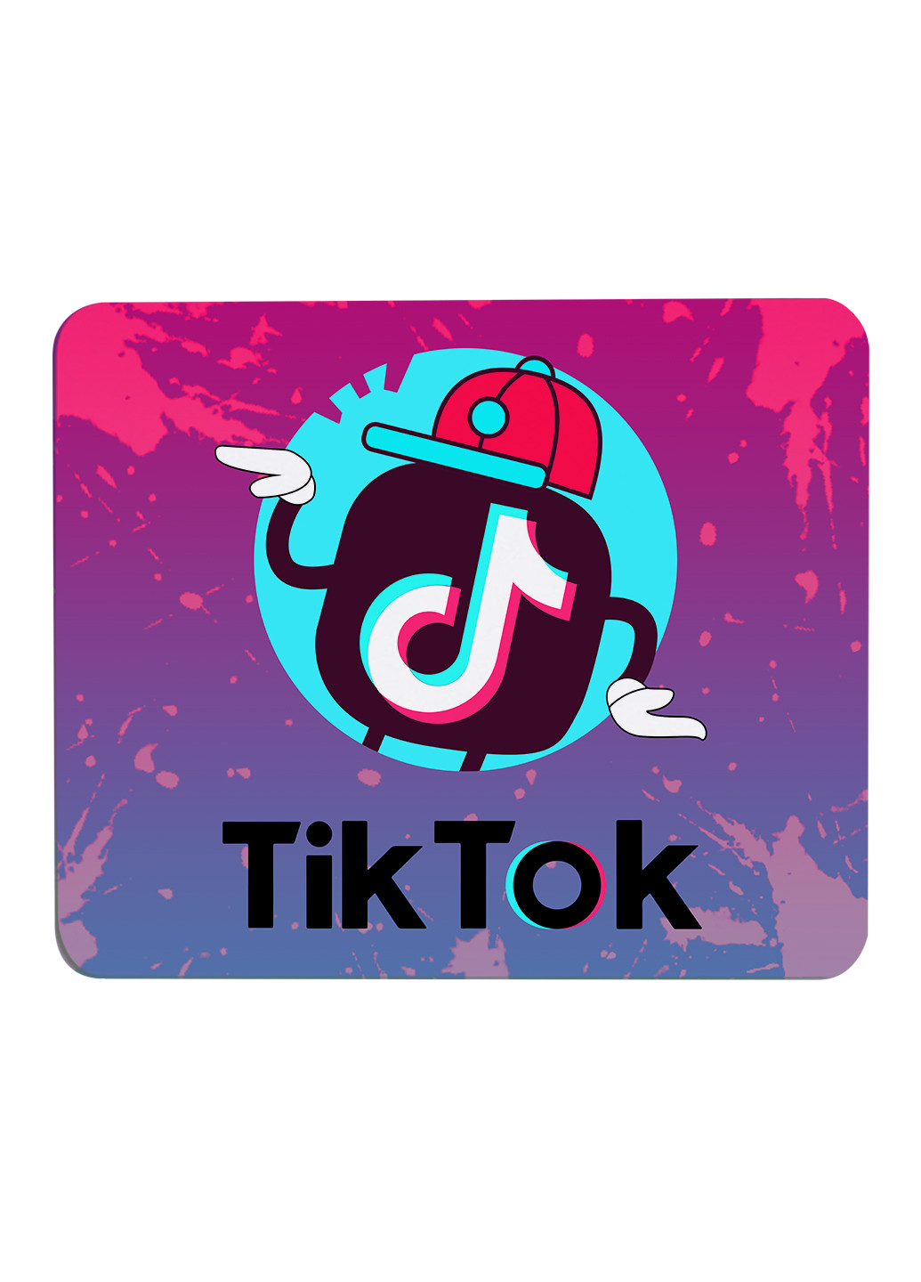 Килимок для мишки ТікТок (TikTok) (25108-1712) 22х18 см MobiPrint (222995266)