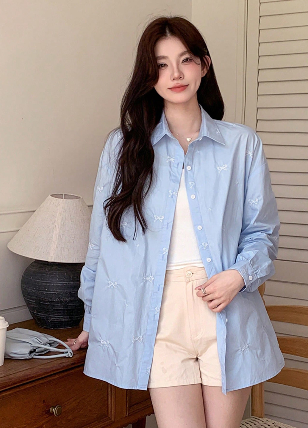 Голубая блуза SHEIN