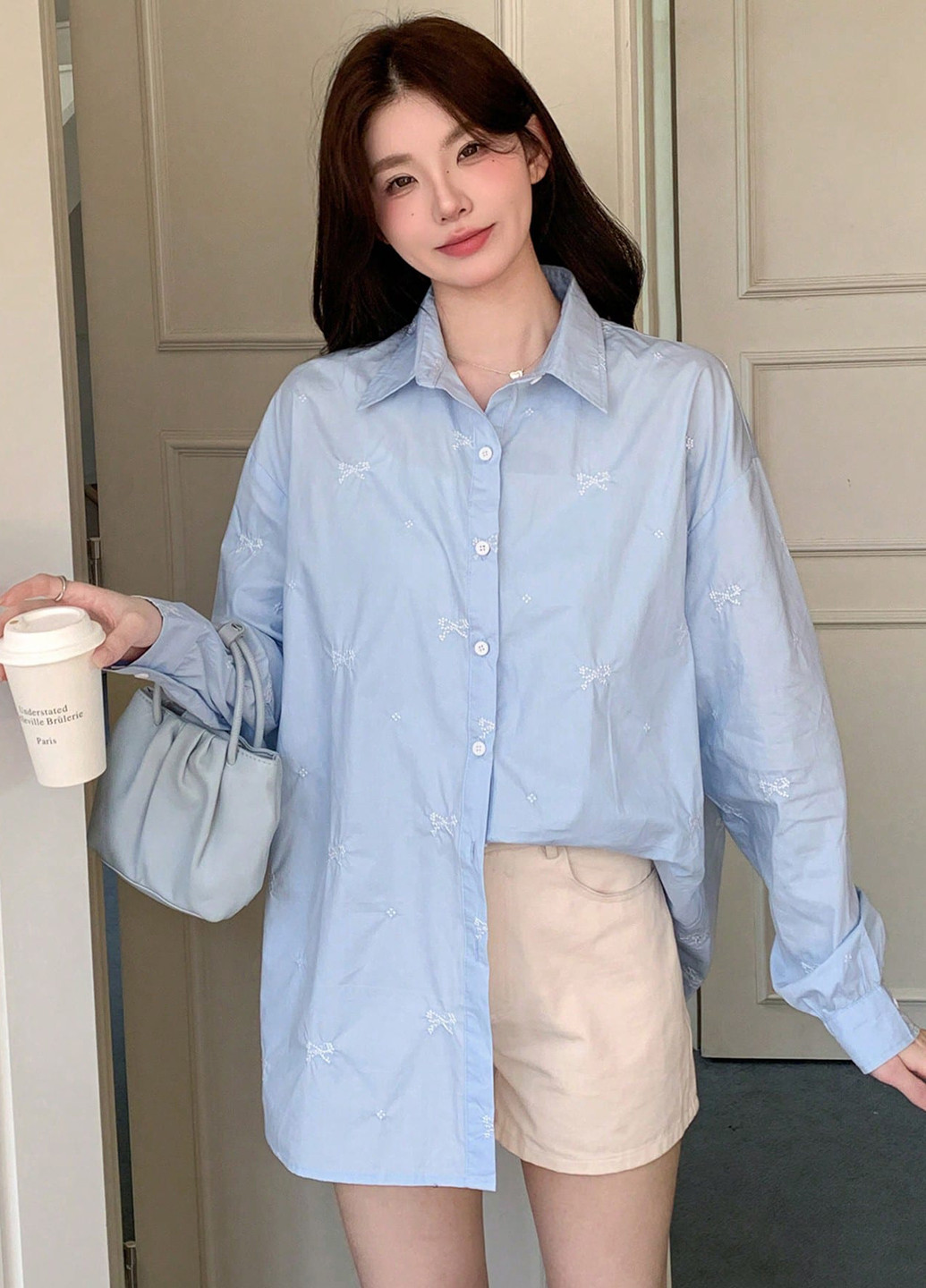 Голубая блуза SHEIN