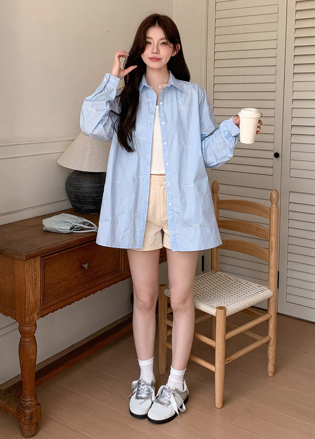 Голубая блуза SHEIN