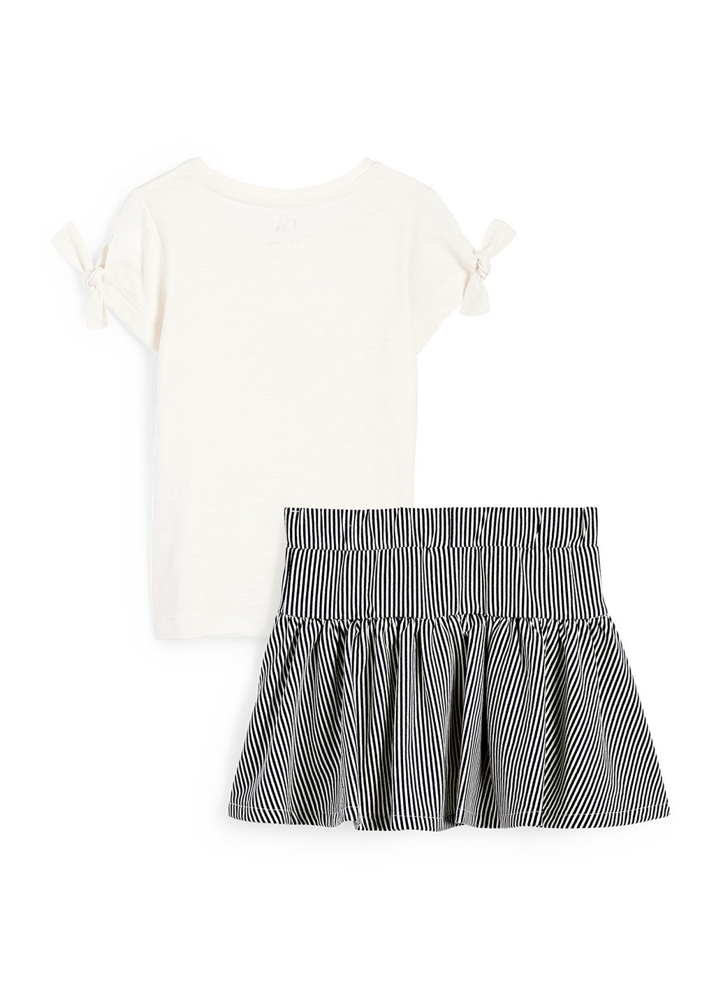 Білий літній комплект (футболка, спідниця) C&A