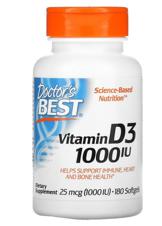Витамин Д3 Vitamin D3 (1000 IU) 180 Softgels Doctor's Best (256225037)