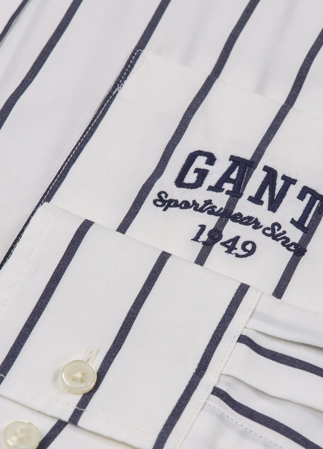 Синяя кэжуал рубашка в полоску Gant