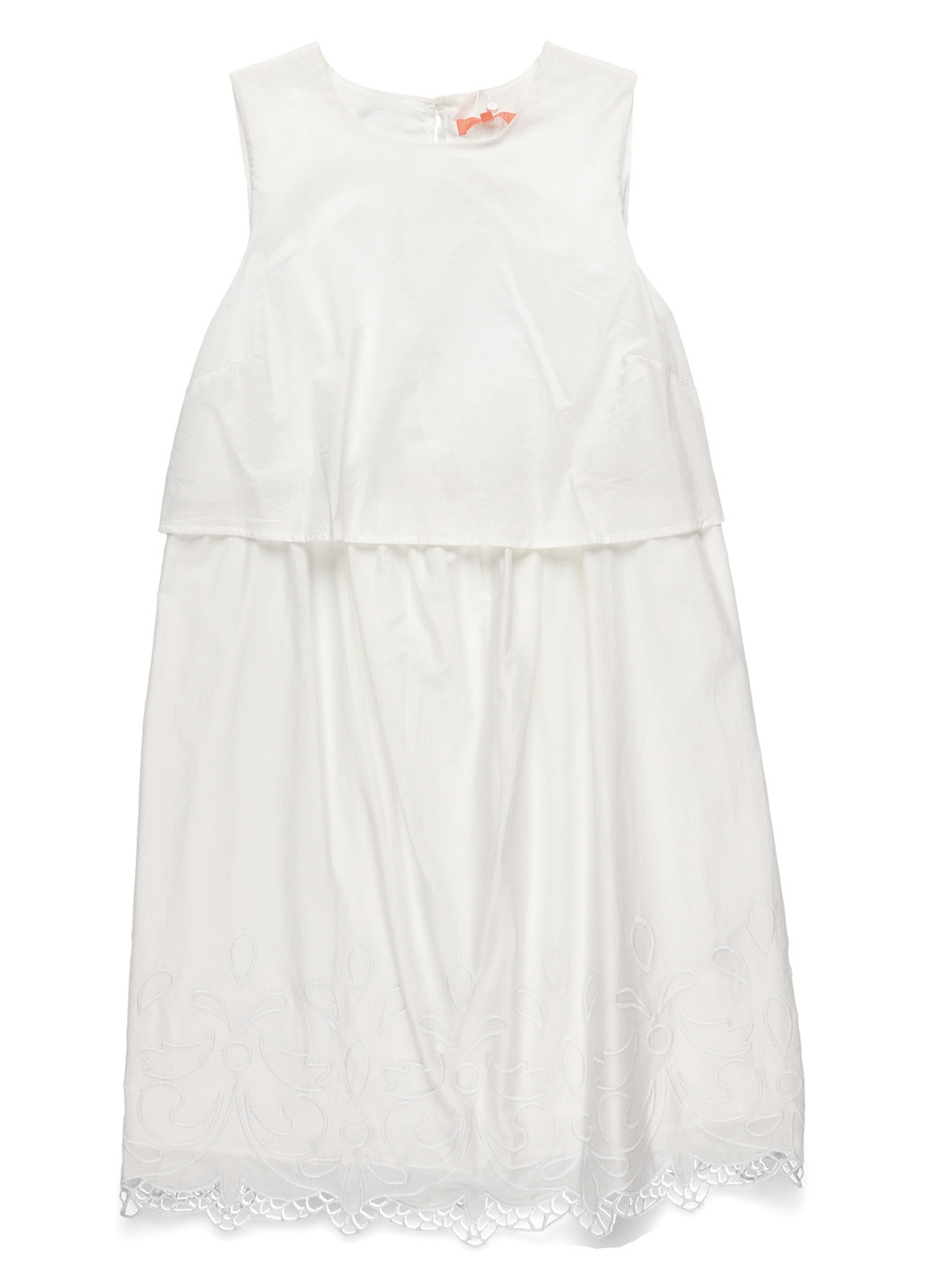 Белое кэжуал платье а-силуэт MINT&BERRY однотонное