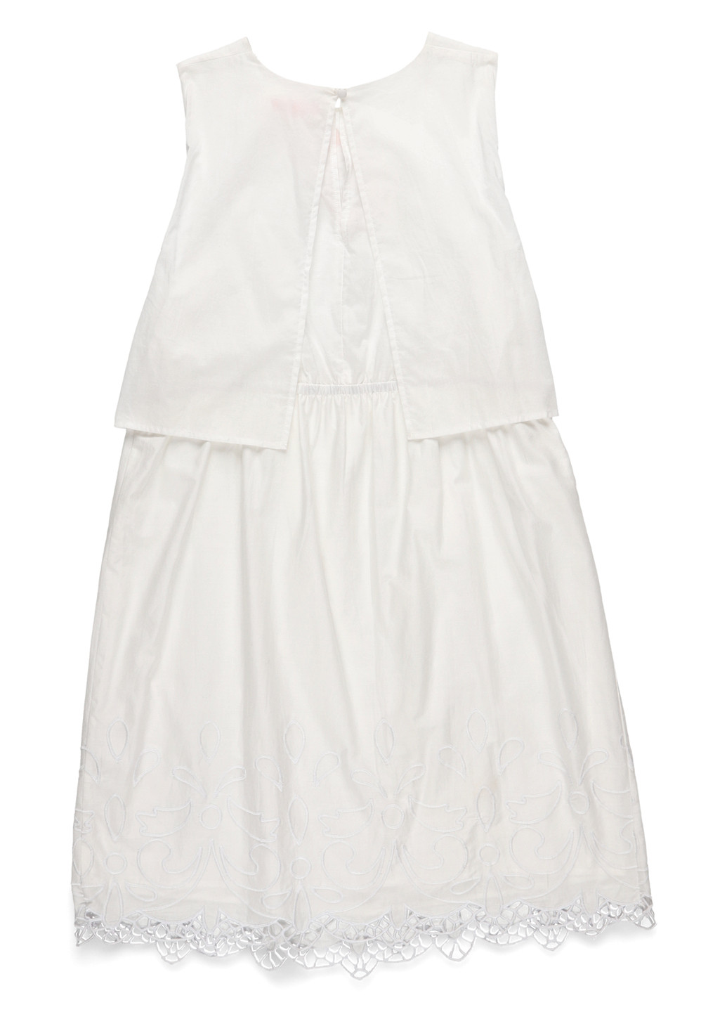 Белое кэжуал платье а-силуэт MINT&BERRY однотонное