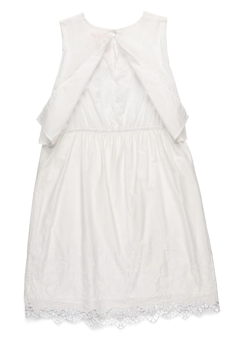 Белое кэжуал платье а-силуэт MINT&BERRY однотонное