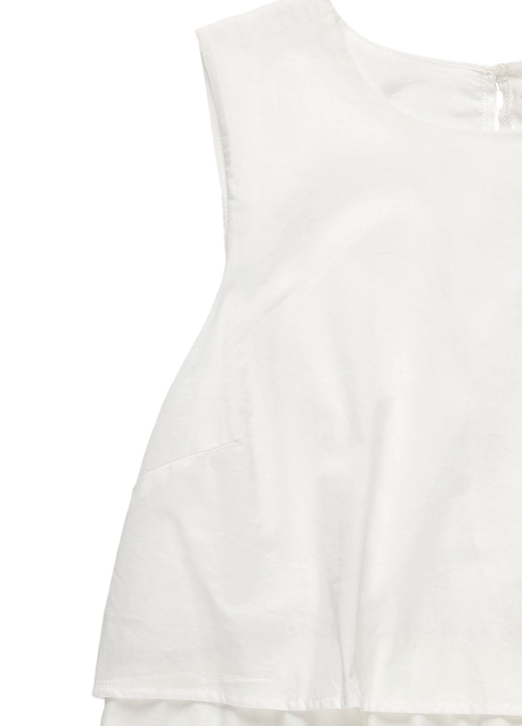 Белое кэжуал платье а-силуэт MINT&BERRY однотонное