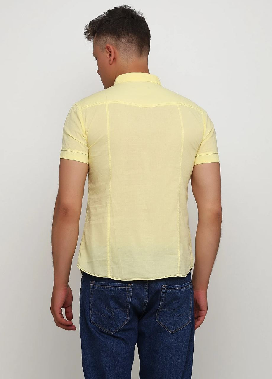 Желтая домашний рубашка однотонная WELLBRED