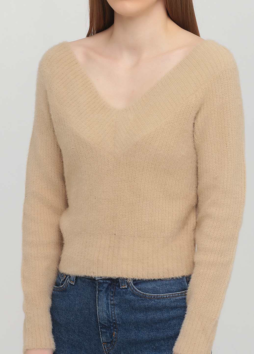 Темно-бежевый демисезонный пуловер пуловер H&M