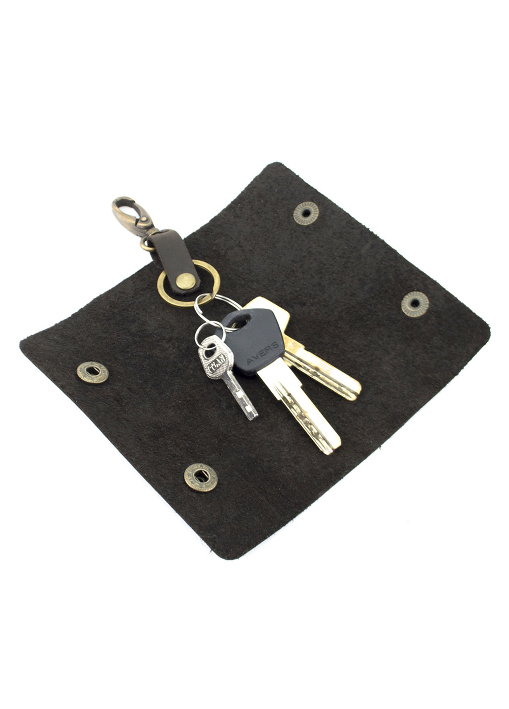 Ключница кожаная с карабином HC0055 коричневая HandyCover (219035193)