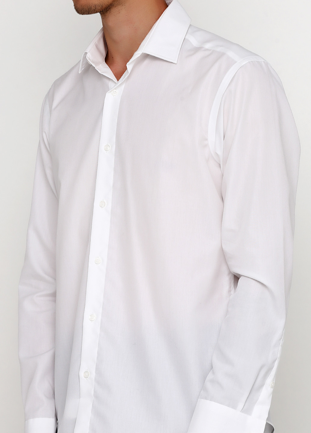 Белая кэжуал рубашка однотонная Arrow