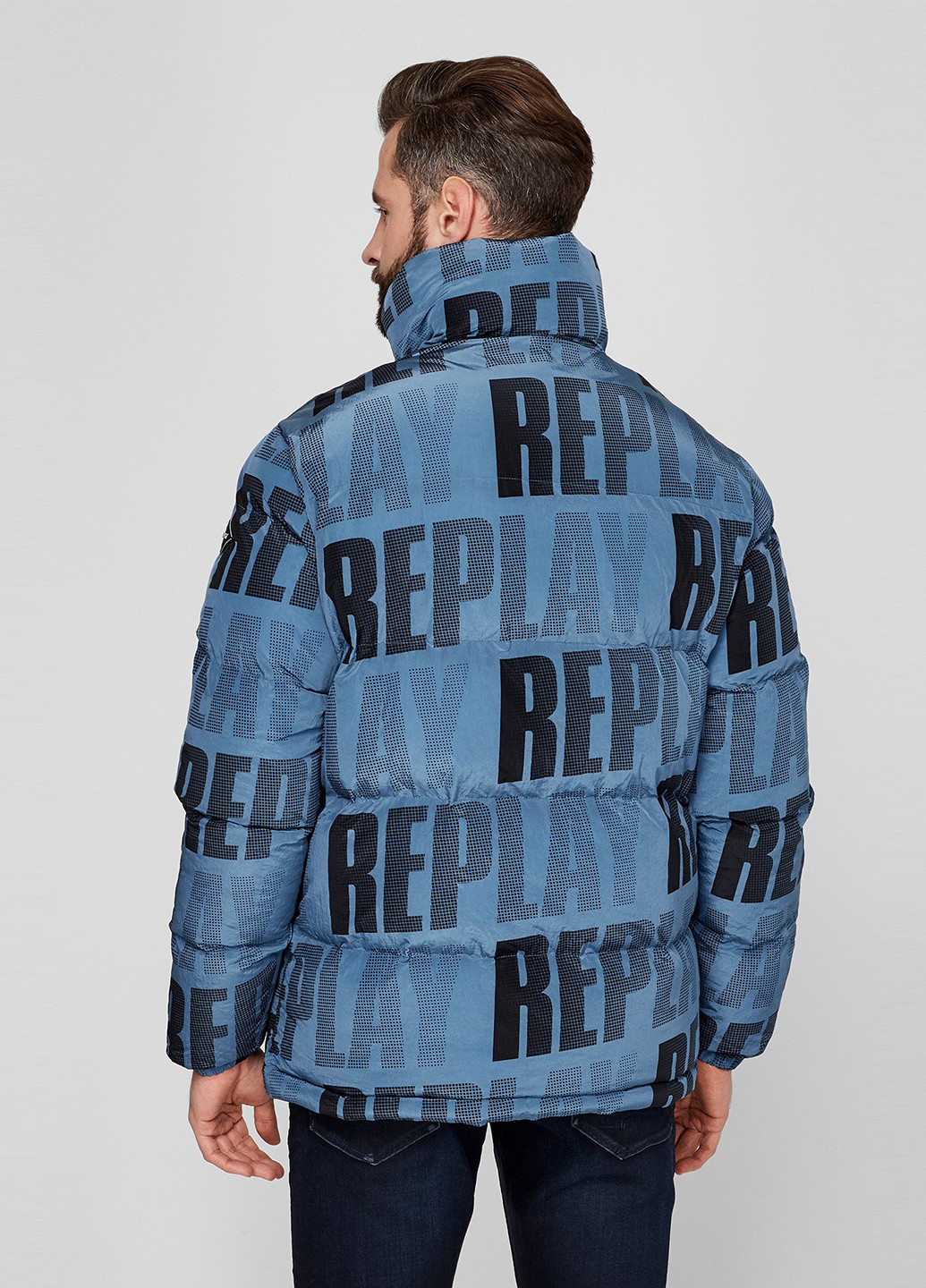 Синяя зимняя куртка Replay